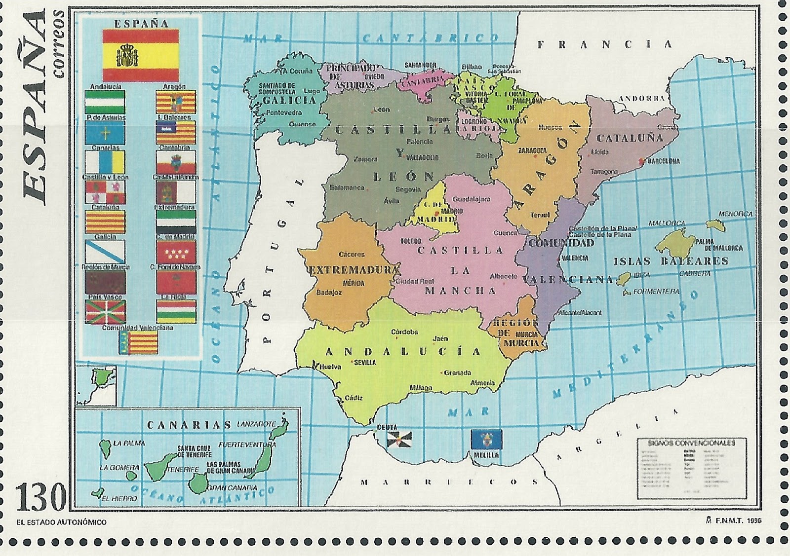 Spainfilatelia: MAPA OFICIAL DEL ESTADO AUTONÓMICO