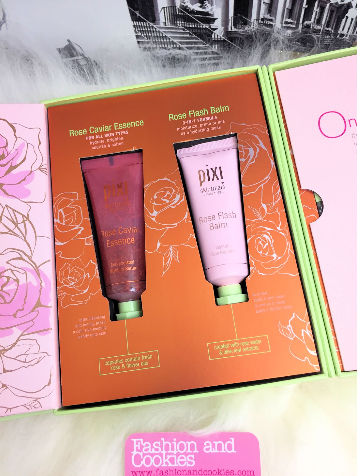 How to have a glowing skin? Two skintreats from PIXI Beauty are the key to a bright complexion: Rose Caviar Essence & Rose Flash Balm on Fashion and Cookies beauty blog