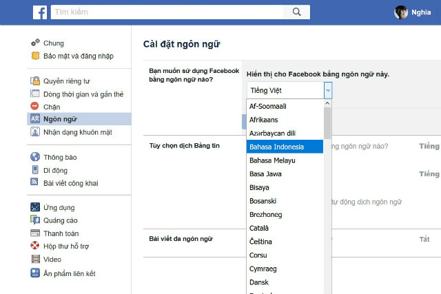 Cách đổi tên facebook 1 chữ mới nhất 2018 đổi tên facebook 1 chữ mới nhất 2