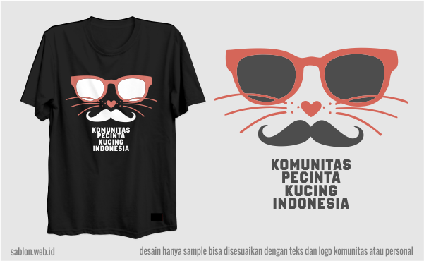 komunitas pecinta kucing, kaos komunitas kucing, kaos kucing imut, sablon kaos kucing, kaos sablon kucing.