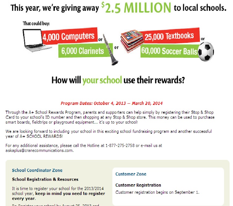 Franklin Matters Stop & Shop A+ update