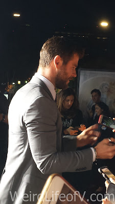 The Huntsman: Winter's War Red Carpet Premiere Chris Hemsworth signing autographs