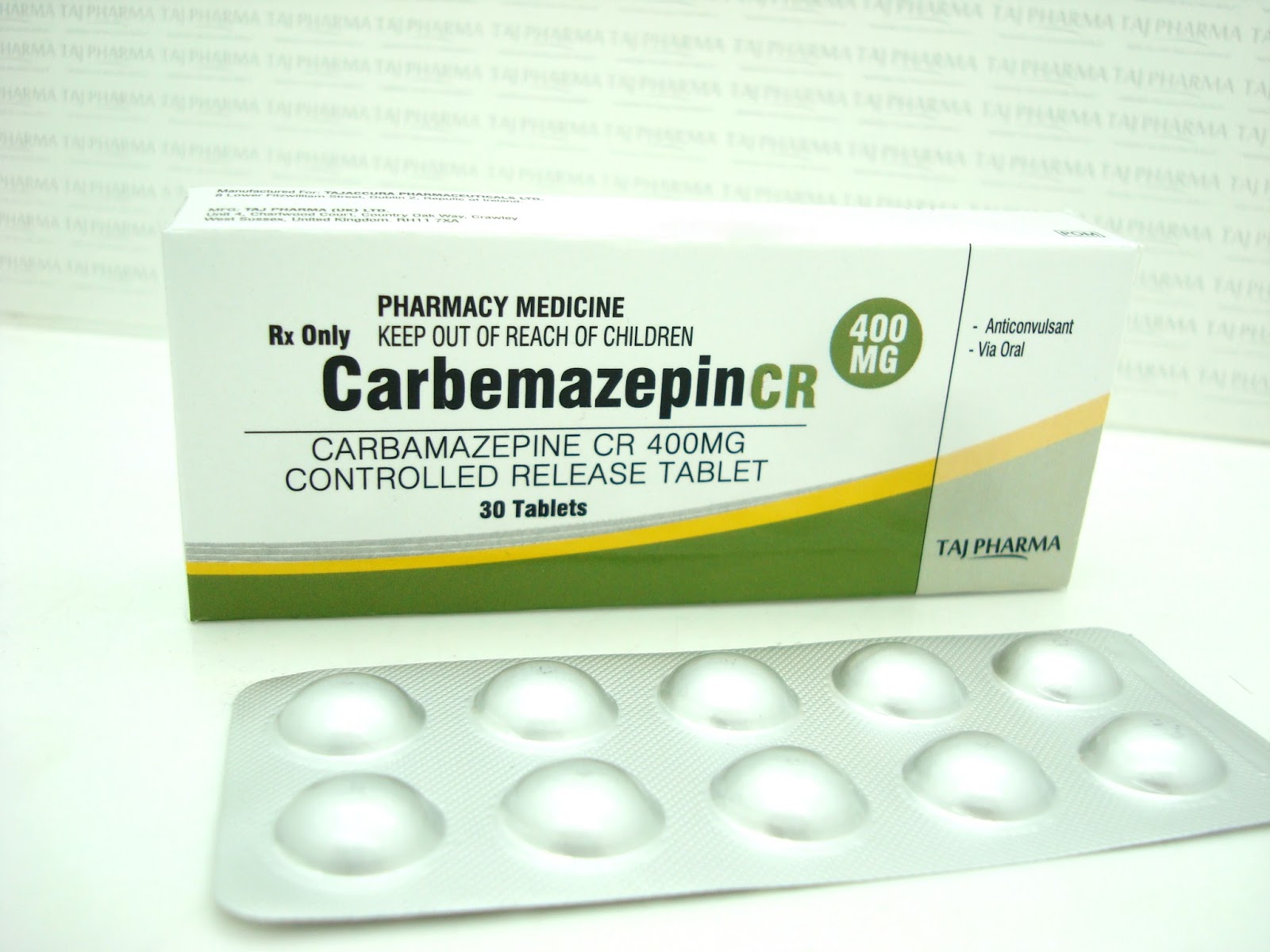 Carbamazepine cr 400 mg controlled release tablets