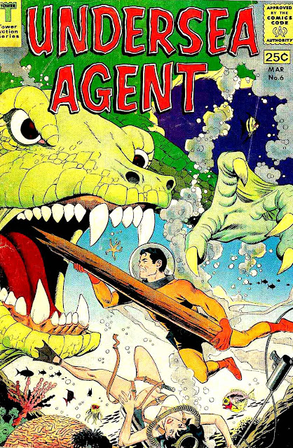 Undersea Agent v1 #6 tower silver age 1960s comic book cover art by Wally Wood Undersea Agent v1 #6 tower silver age 1960s comic book cover art by Wally Wood