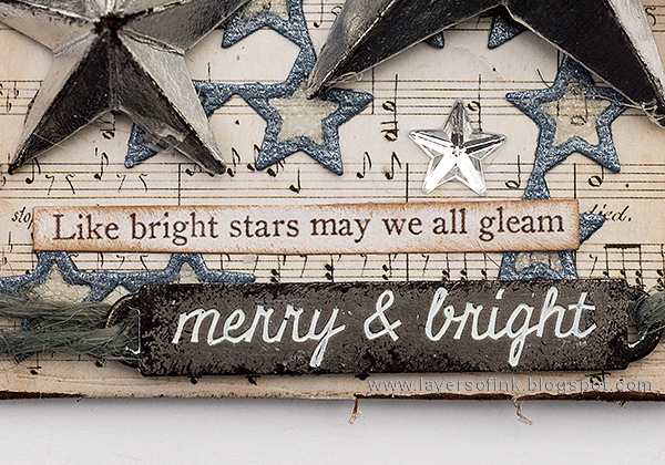 Layers of ink - Sparkling Silver Star Christmas Ornament by Anna-Karin Evaldsson with Tim Holtz Christmas idea-ology.