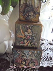 Eclectic Red Barn: Hand painted Easter blocks
