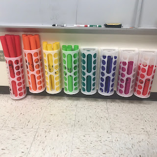 Clever ideas for storing Boomwhackers in your music classroom are highlighted.  Boomwhacker storage can be inexpensive and beautiful with these ideas.