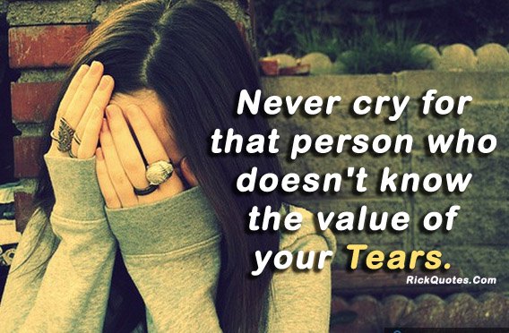 Cry Quotes | Never Cry for that person