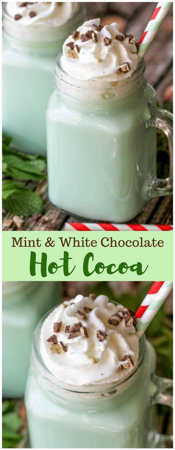 Mint and White Chocolate Hot Cocoa #HolidayDrink #Drink Mint and White Chocolate Hot Cocoa #HolidayDrink #Drink
