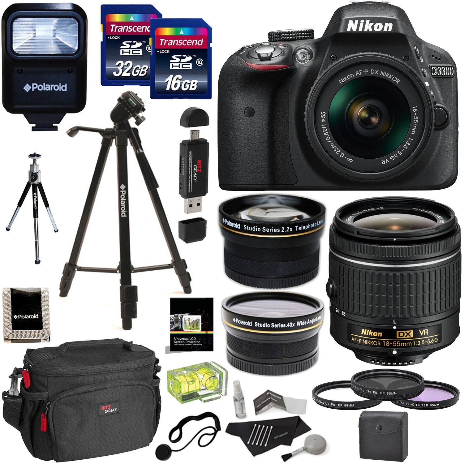 Lenses Best Buy Nikon D3300 AFP Digital SLR Camera with 1855mm DX VR