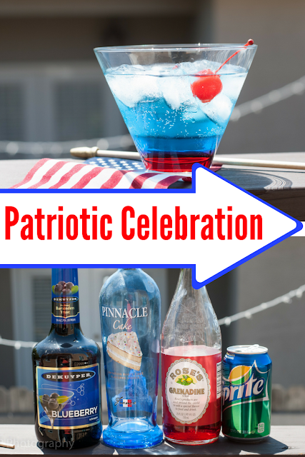The Patriotic Celebration has red, white and blue alcohol to make it look amazing!
