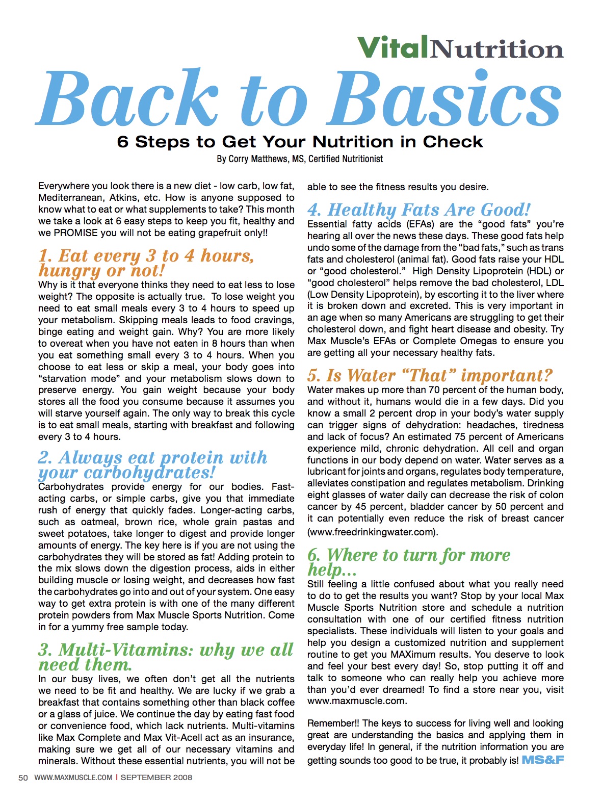 Prince William County Moms Nutrition Sunday Back to Basics