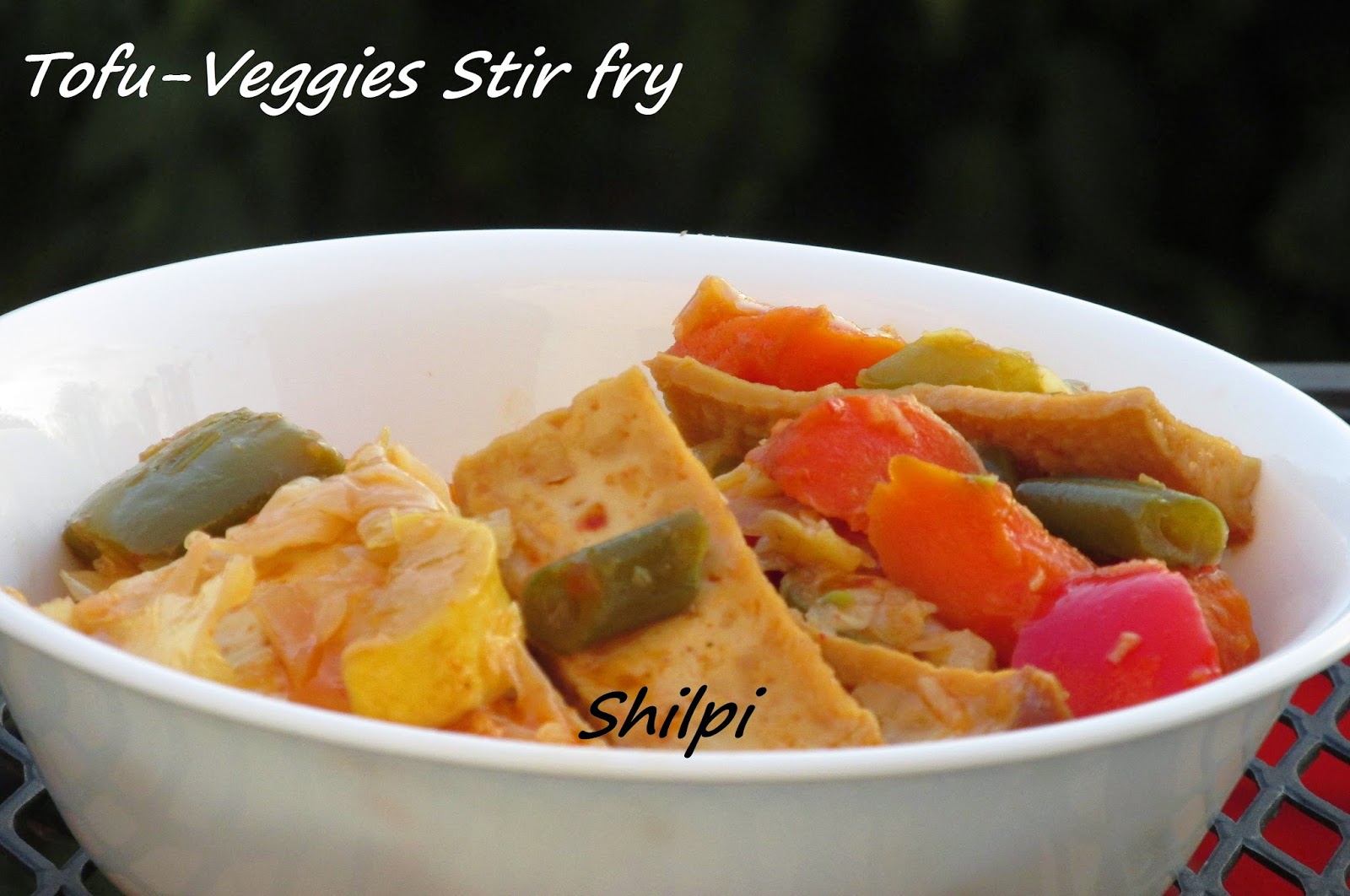 Tofu- veggies stir fry