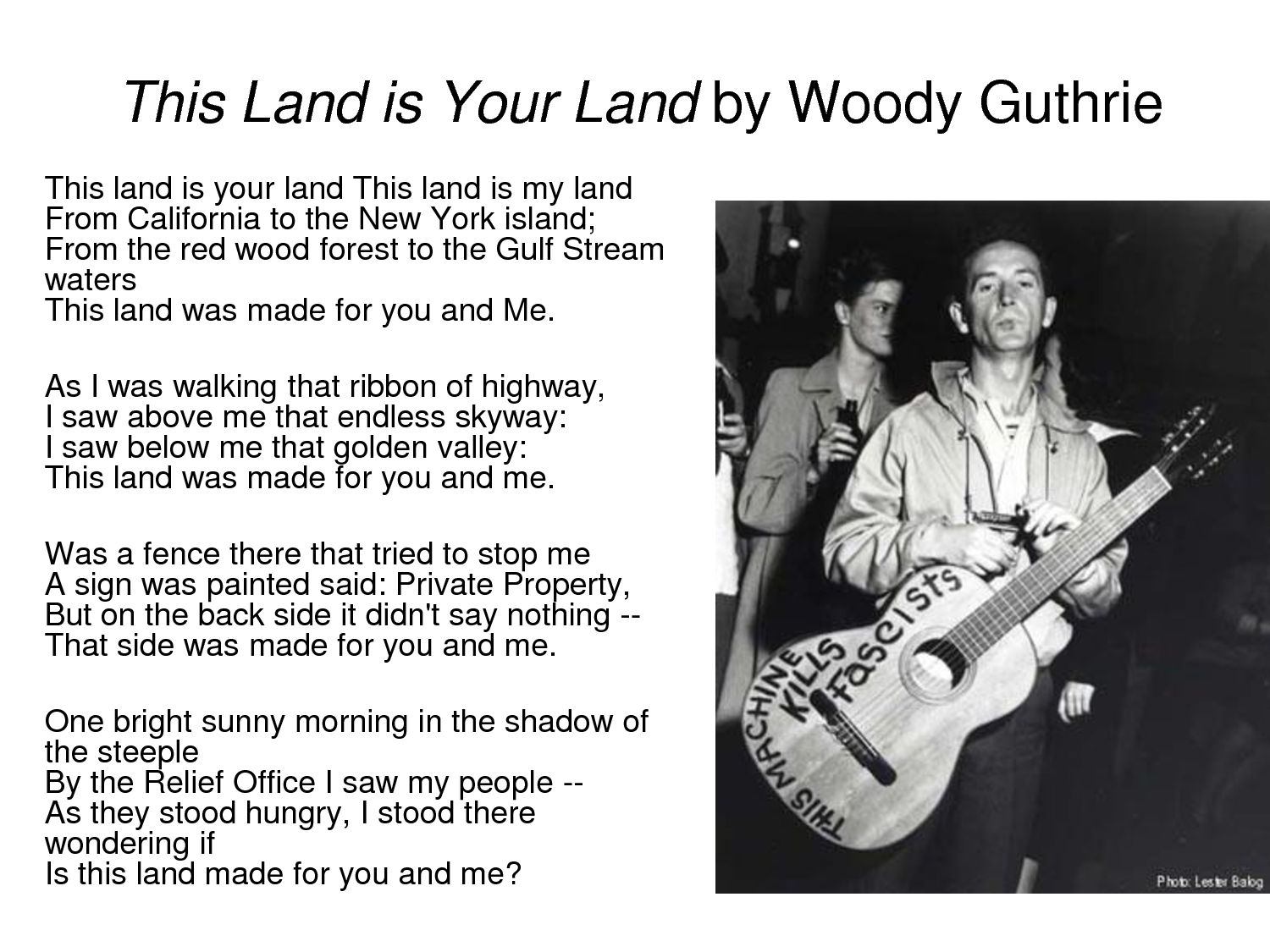 84 Charing Cross Road Woody Guthrie This Land Is Your Land