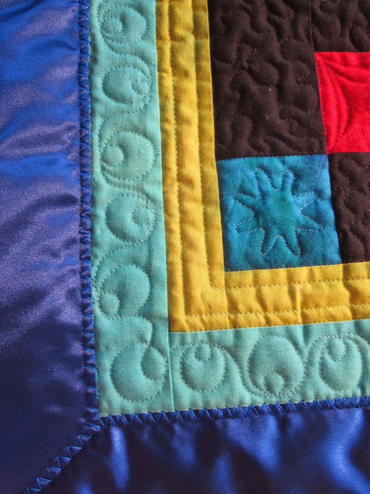 Rebecca Grace Quilting: Satin Blanket Binding Is Evil, and Pineapple Log  Cabin Blocks Are Lonely