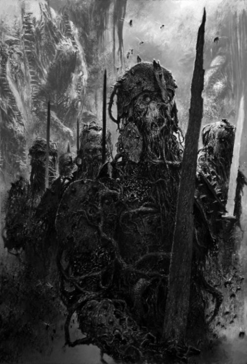 As sombrias ilustrações de fantasia em preto e branco de Adrian Smith Adrian Smith artstation arte ilustrações fantasia sombrio games preto e branco