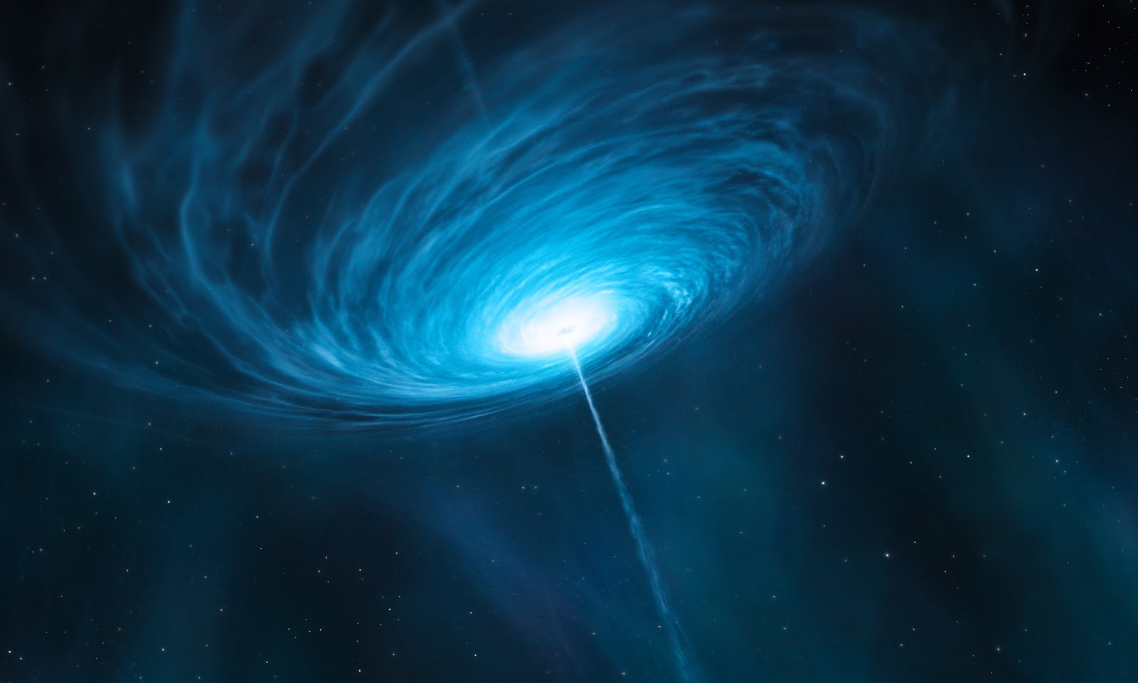 Artist's Impression of the Quasar 3C 279 Earth Blog