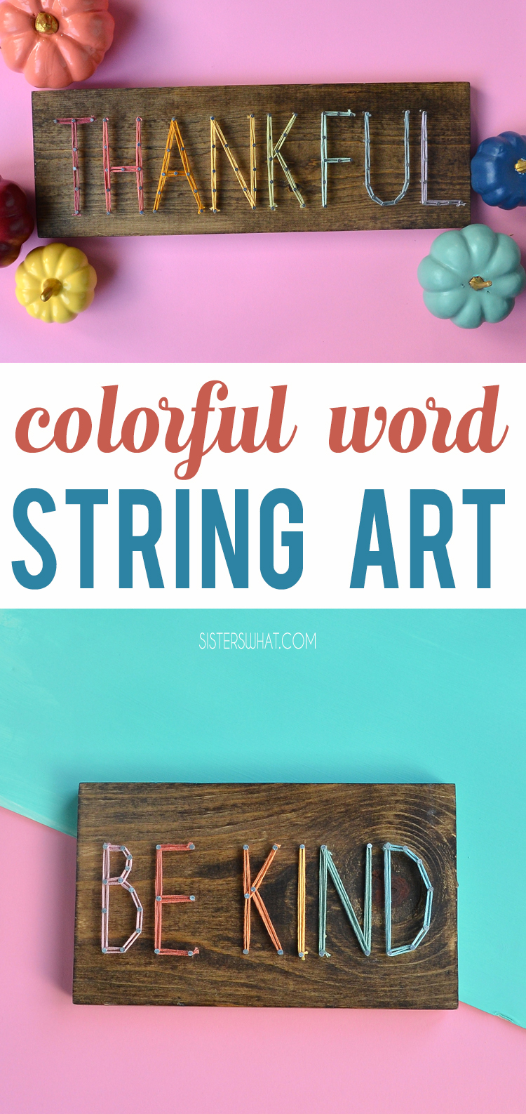 A easy, simple colorful string art craft and pattern idea