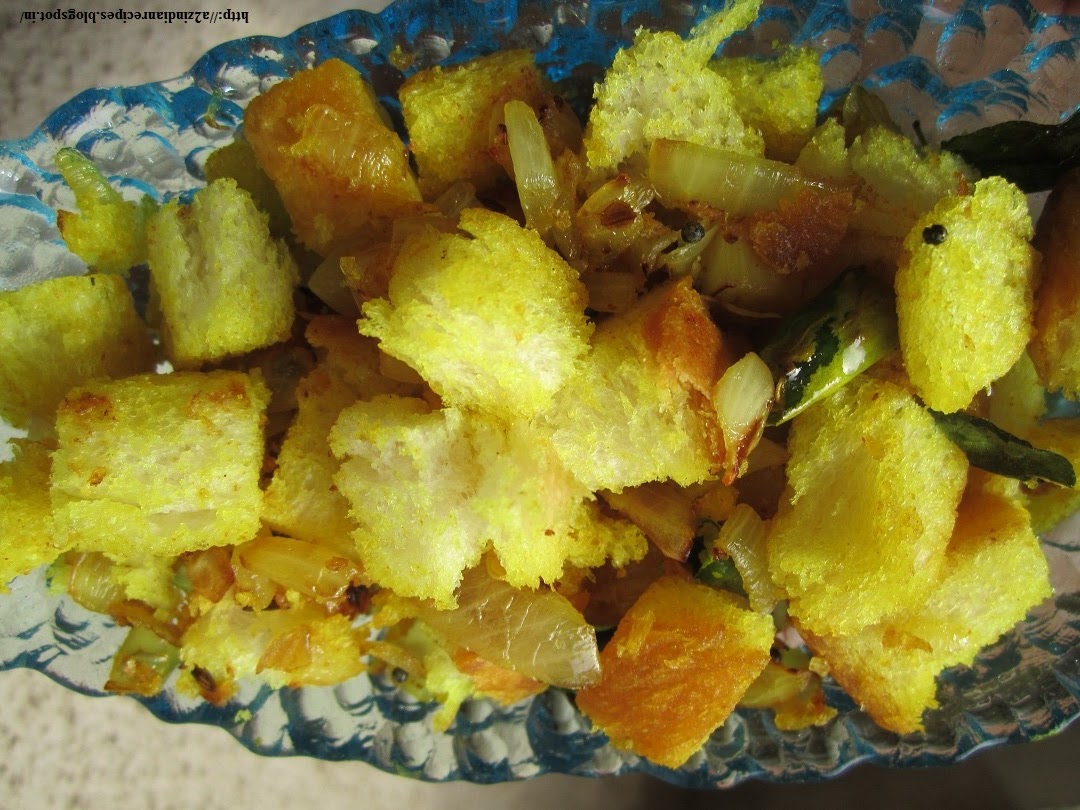 All Marathi Recipes Bread Upma / Bhaji