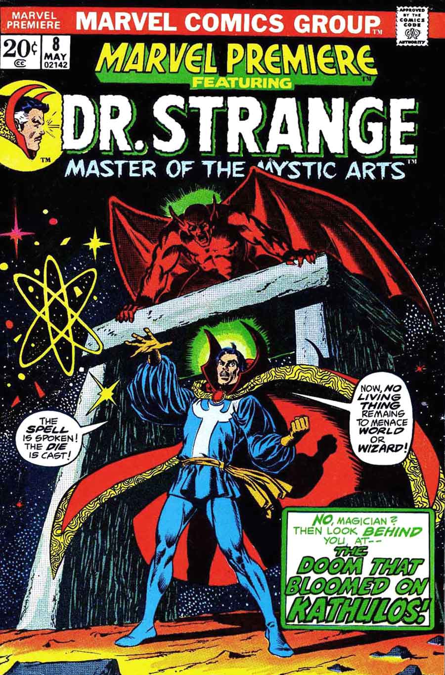 Jim Starlin bronze age 1970s marvel comic book cover - Marvel Premiere #8 / Doctor Strange