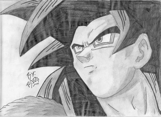Dibujos De Goku Lapiz Fase 4 Imagui Dragon Ball Exploring Mars