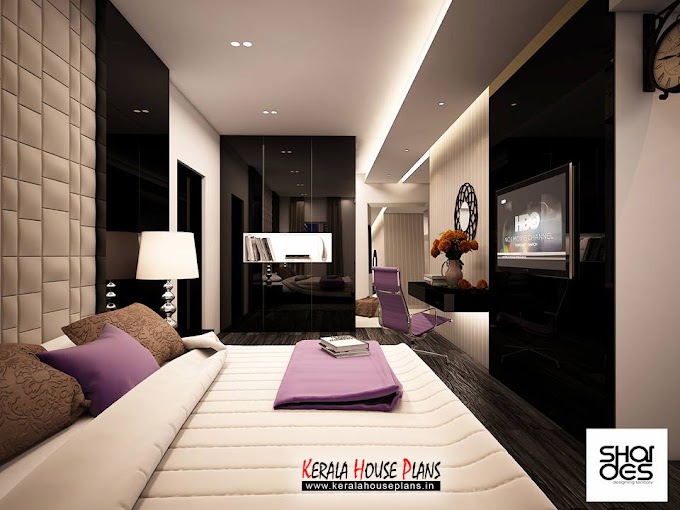 Black and White Bed Room Interior Design Idea