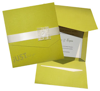 Wedding invitations contemporary lime color A1213 contemporary wedding invitations in lime color