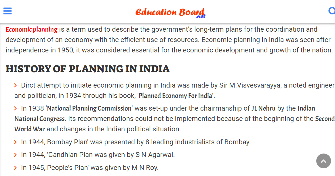 Economic Planning in India Indian Economy