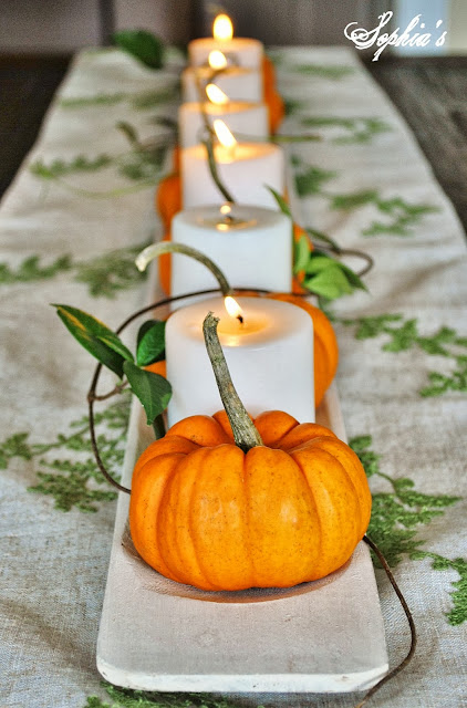 pumpkins+and+candle+centerpiece