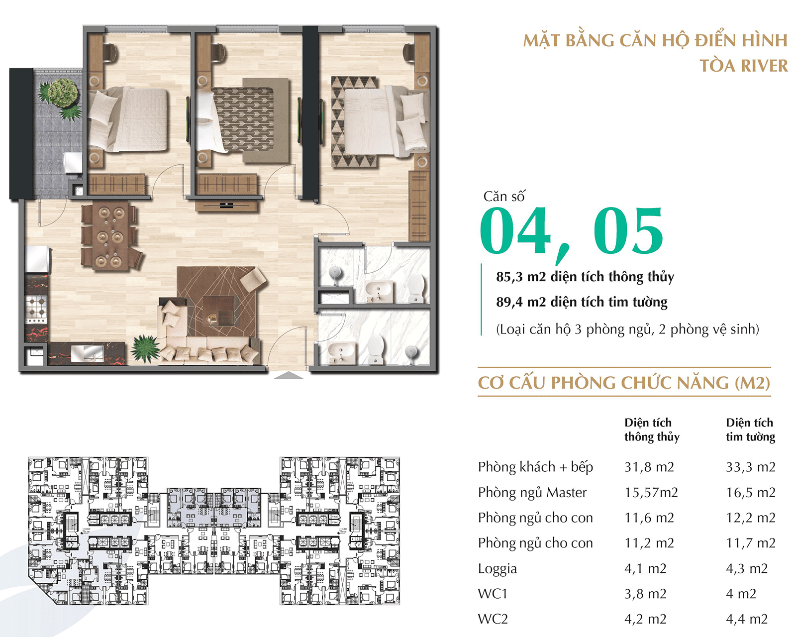 Thiết kế chi tiết mặt bằng căn hộ tòa Park River - Eurowindow River Park Thiết kế chi tiết mặt bằng căn hộ tòa Park River - Eurowindow River Park