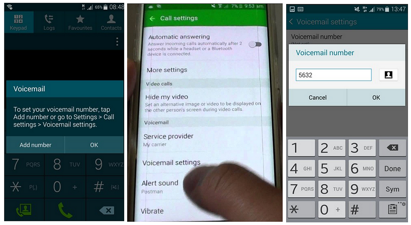 why is my samsung phone not receiving voicemail