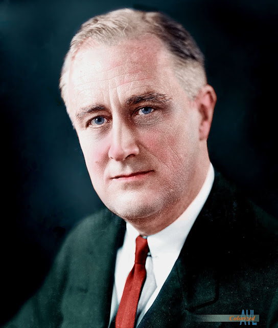 Colors for a Bygone Era: Franklin D. Roosevelt (1882 - 1945). 32nd U.S