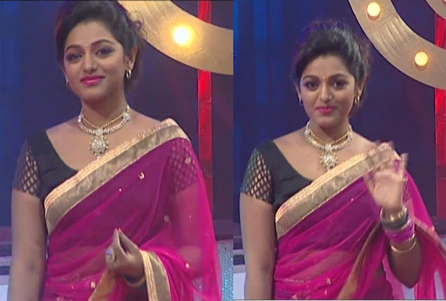 TV anchor Meera Anil latest photos in Transparent saree | Sleeveless blouse exposing Navel Navel Queens TV anchor Meera Anil latest photos in Transparent saree | Sleeveless blouse exposing Navel Navel Queens