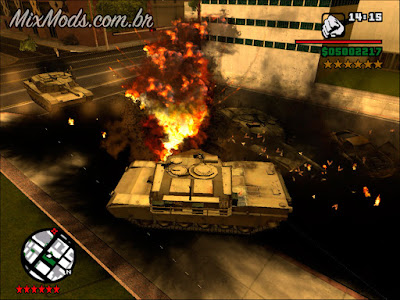 gta sa mod cleo rhino atira atirando tanques tank fire shoot