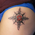 Awesom Compass 3D Tattoo