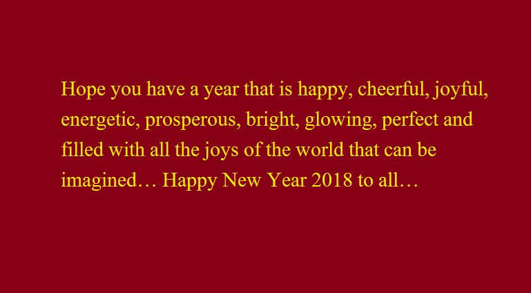 Happy New Year wishes for Employees