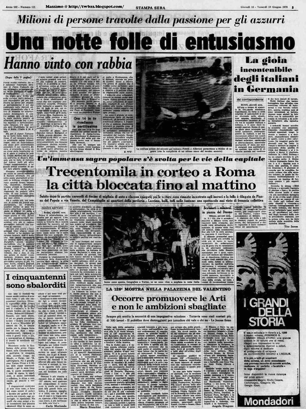 TWB22 Matches of the Century World Cup 1970 Italy Germany