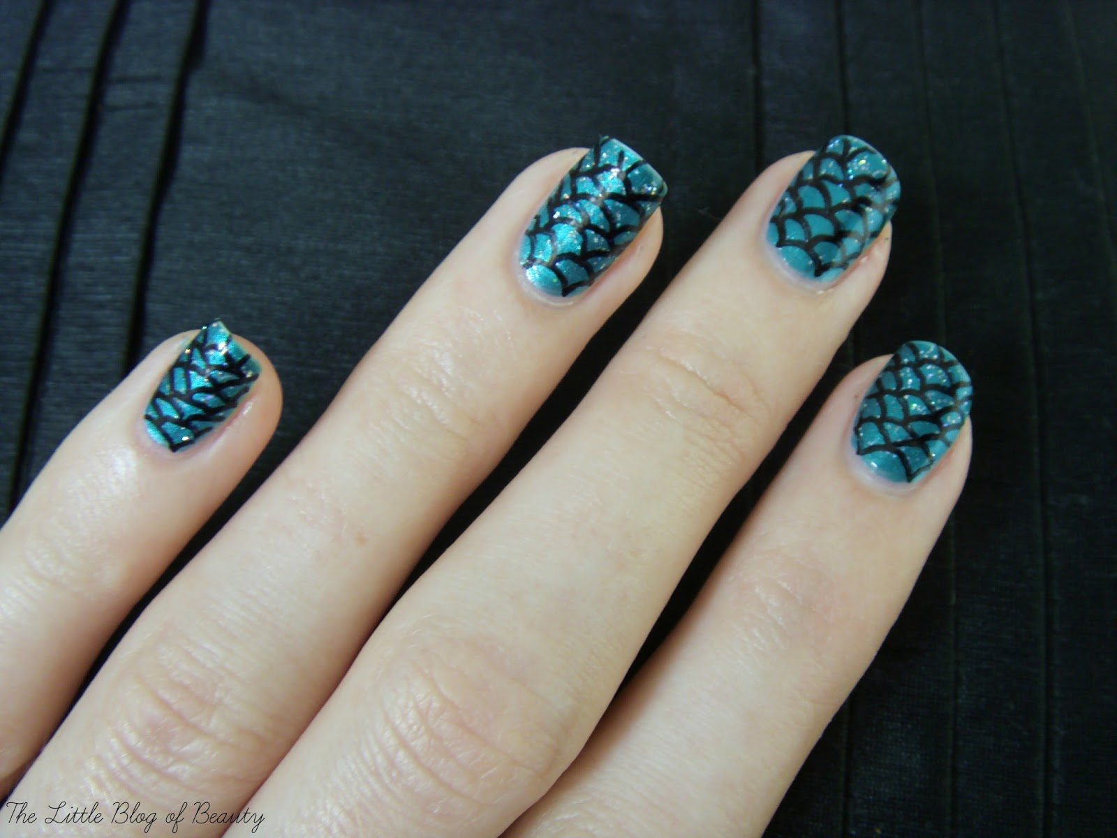 Mermaid tail nail art