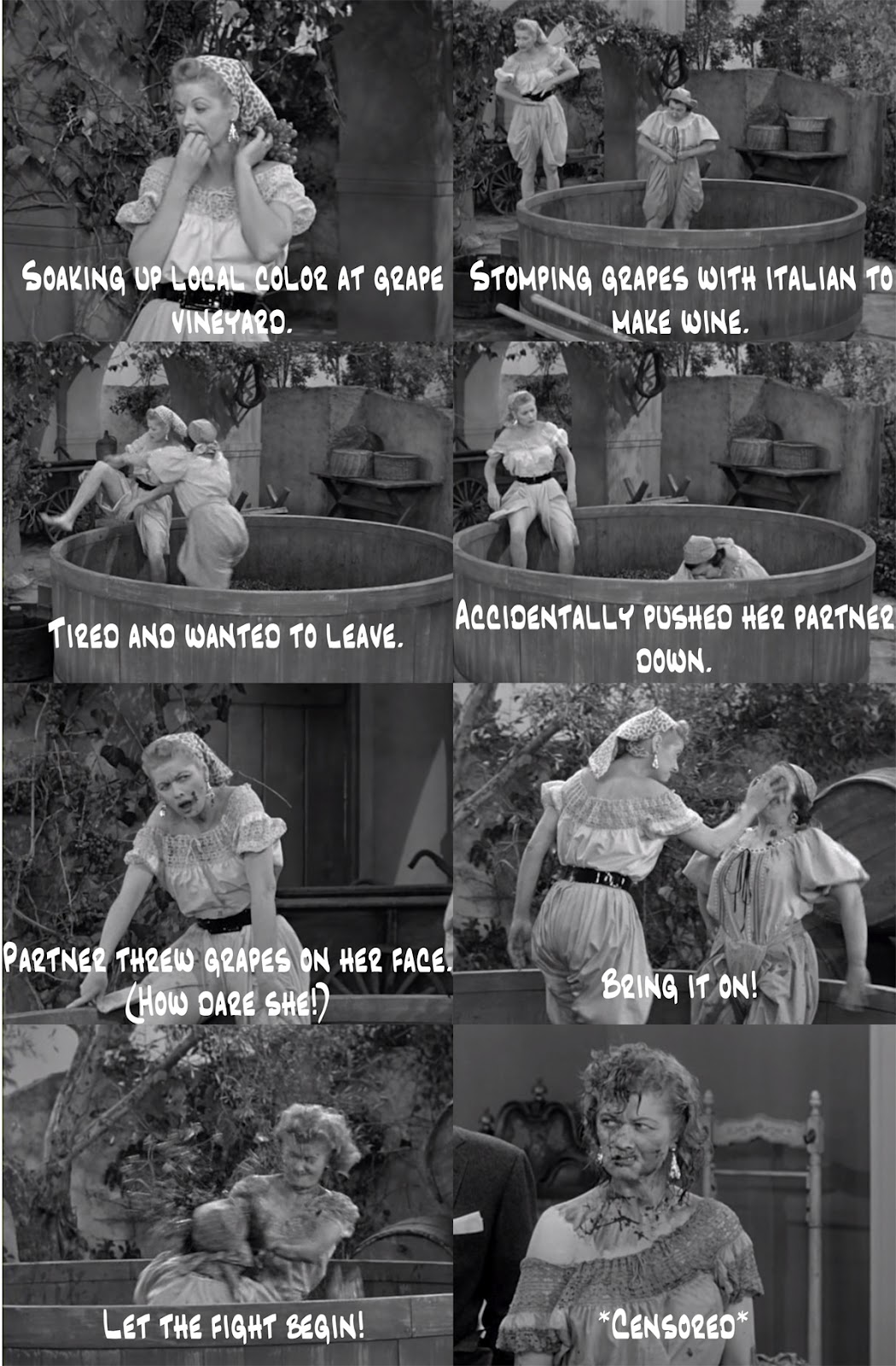 A Blog about Lucille Ball I Love Lucy Grape Stomping