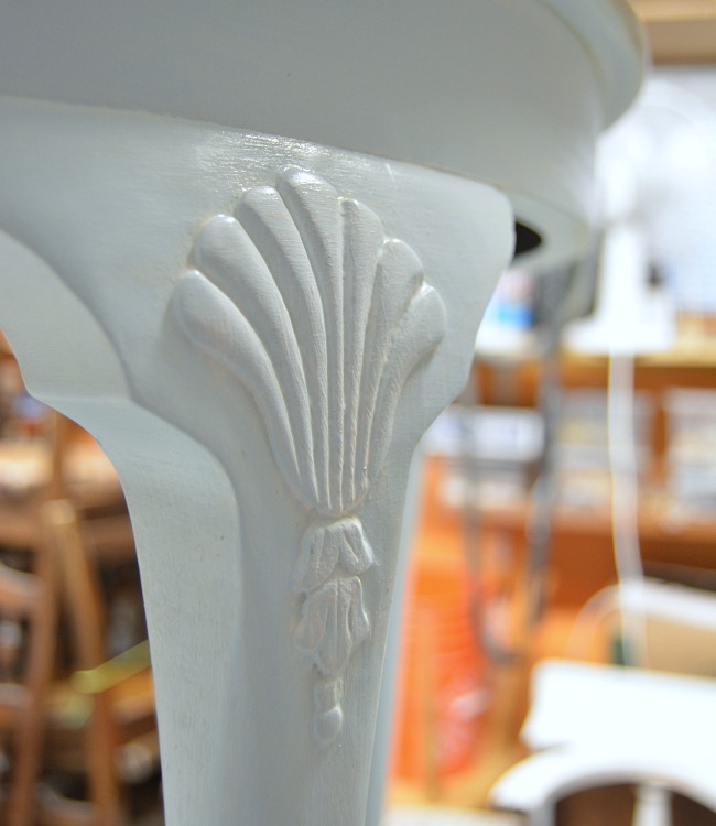 Queen Anne Table Shell with white glaze