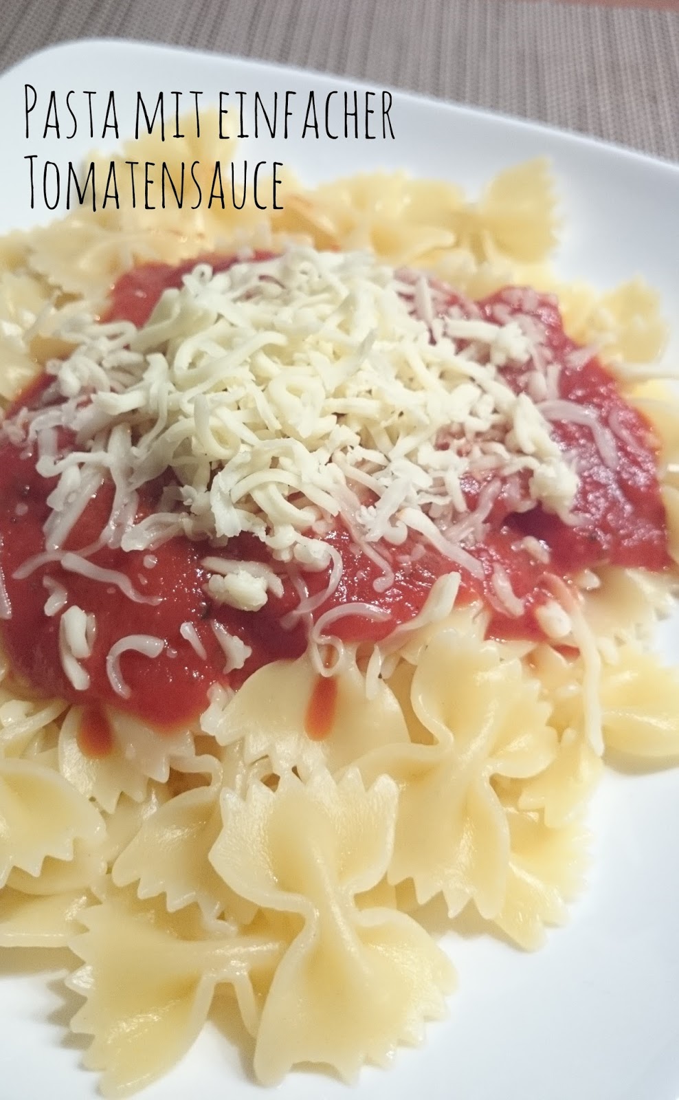 Rezept Pasta mit einfacher Tomatensauce