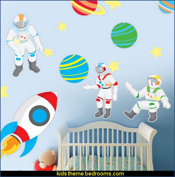 Space Explorer Wall Decal Set - Space Wall Decal by Chromantics Space Explorer Wall Decal Set - Space Wall Decal by Chromantics