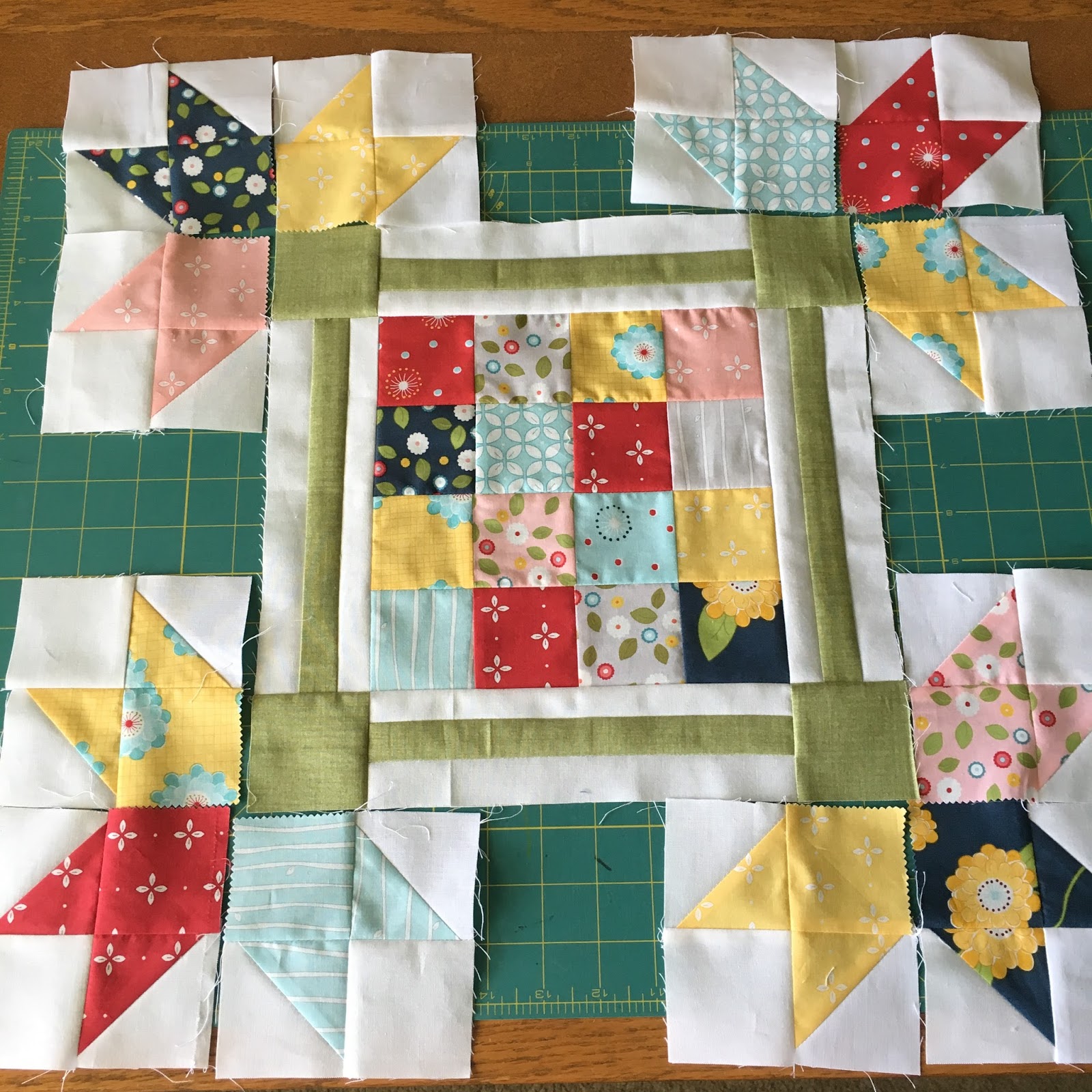 Fresh Dew Drops Wallflowers Picking Petals mini quilt