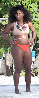 Serena Williams in the Bahamas on holiday