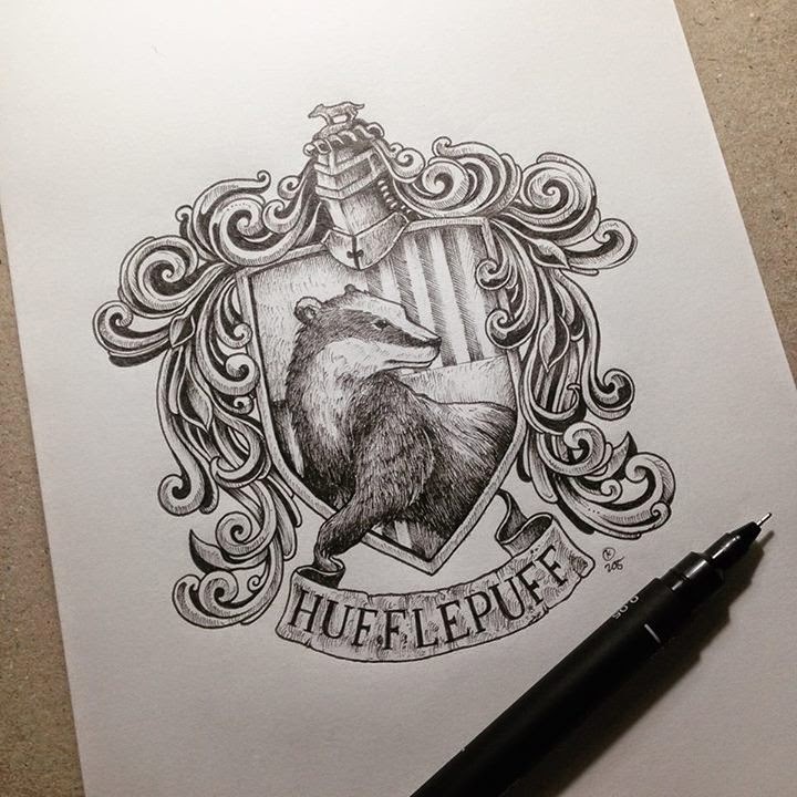 13-Harry-Potter-Hufflepuff-Kerby-Rosanes-Detailed-Moleskine-Doodles-Illustrations-and-Drawings-www-designstack-co