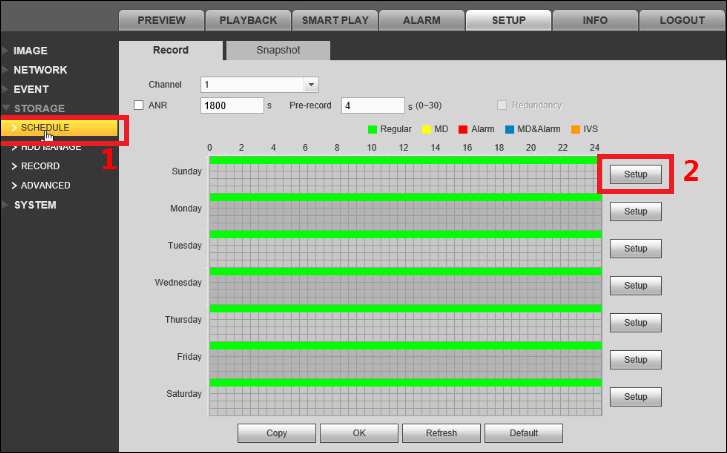 tripwire set up dahua