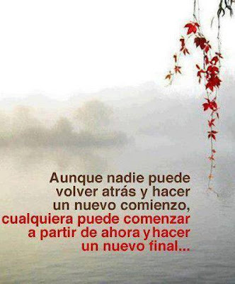 Aunque nadie puede volver atrás y hacer un nuevo comienzo el pasado frases