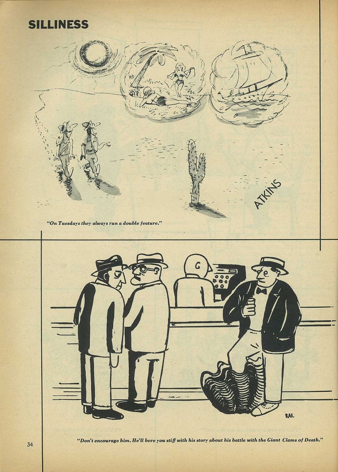 Hairy Green Eyeball 3 CARTOONS AND GAGS — Gags and girls humor, 1960