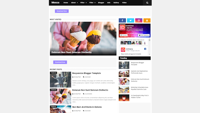 Mocca Responsive Blogger Template