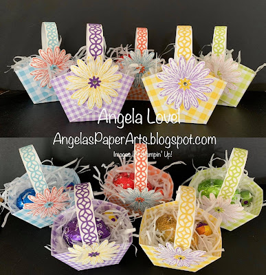 Stampin' Up! Daisy Delight Easter Basket by Angela Lovel, Angela's PaperArts